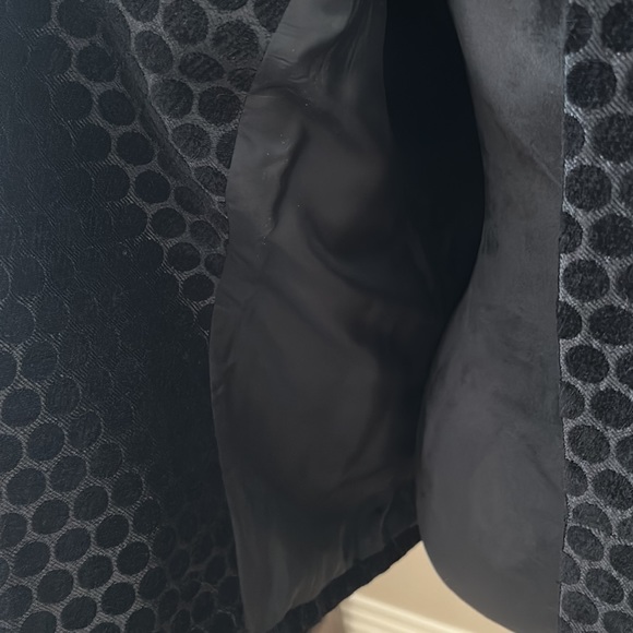 LIKE NEW CHICOS Black Polka Dot Button Down Lined Jacket/Coat - Picture 13 of 14